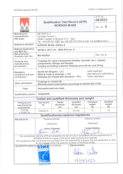 Qualification Test Record 04/2023